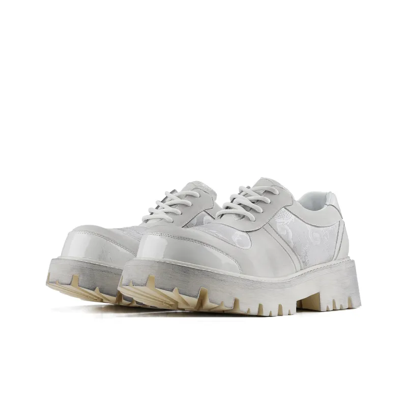 HANQIAORIJI Year Of The Dragon Series Casual Shoes Men's White-4