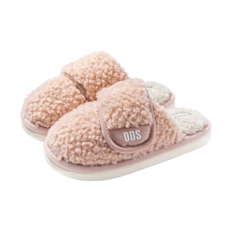 Foot Recreation Winter Home Warm Non Swollen Feet Hook and Loop Cotton Slippers Unisex-4