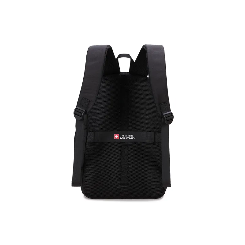 SWISS MILITARY Oxford Backpack Laptop Bag Regular Unisex Black-4