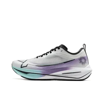 XTEP One piece Molded 2nd Generation Running Shoes Men Low Top Sail White/Bellflower Purple
