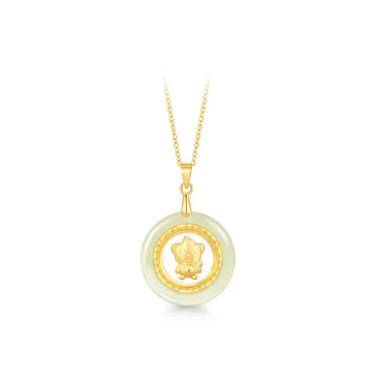 Zhou Jifeng Necklaces Green Jade Women's-12