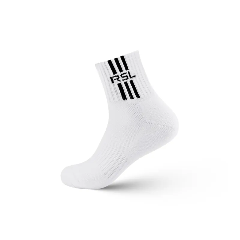 RSL Mid Calf Socks Unisex 1 Pack White-1