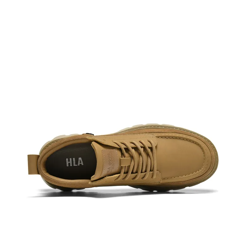HLA Work Boots Men Low Top Khaki/Yellow-7