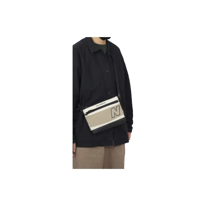 New Balance Polyester Crossbody Bag, Shoulder Bag Unisex Milk Tea-4