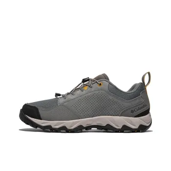 Columbia Wear Resistant Low Top Trekking Shoes Men's Gray Green