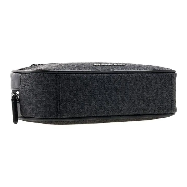 MICHAEL KORS Calfskin Toiletry Bag Men's Black-3