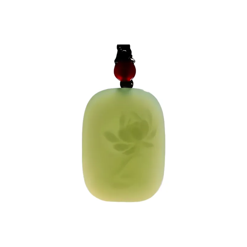 Lingxiang Yurun Hetian Jade Necklaces Pale Greenish White Jade Unisex-0