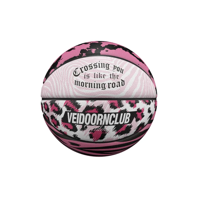 VEIDOORN Rubber Basketball Leopard Print Size 7 Ball Street Training Unisex-1