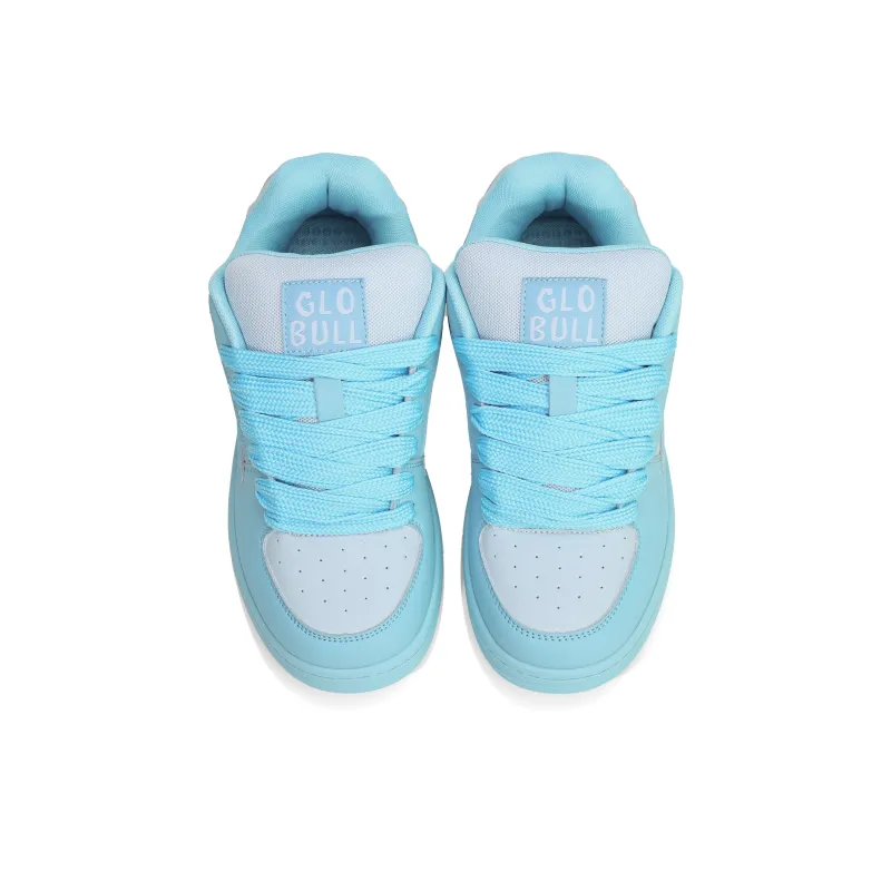 GLO BULL Puffy Shoes Coverage Wear Resistant Lightweight Breathable Slip Resistant Low Top Skateboard Shoes Unisex Aqua-3