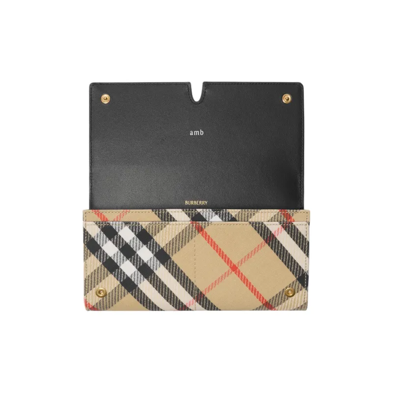 Burberry Polyester Wallet Women's Sand-2