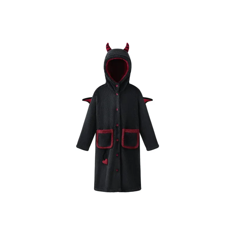 JINGYUN Bath Robes Unisex Black-4