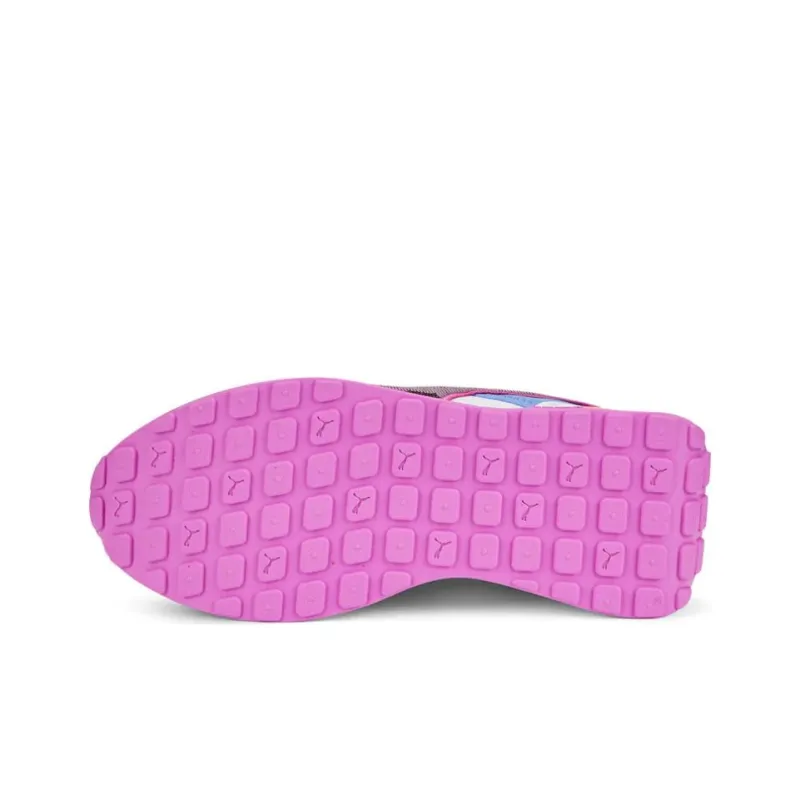 PUMA Cruise Rider Anti Slip Wear Resistant Low Top Kids Lifestyle Shoes White Pink Teenagers-3