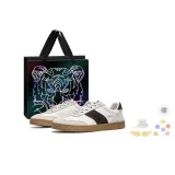 Korean White/Chocolates Dark Brown (Black Tiger Shopping Bag+Stars Shoe Charm)