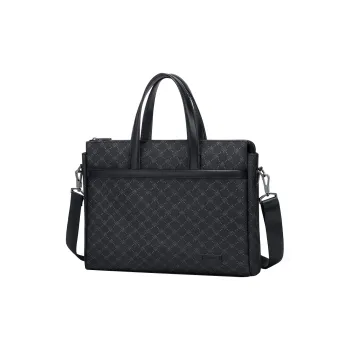 POLO PVC With Synthetic Leather Briefcase Tubas Men's Dark Gray