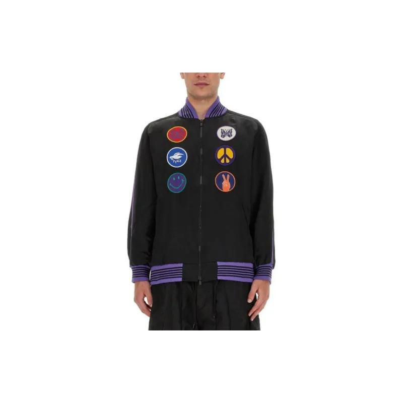 Needles Patch Detail Bomber Jacket-2