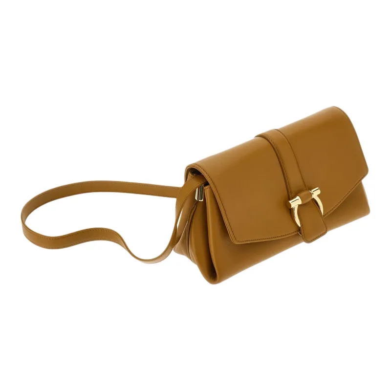 FERRAGAMO Cow Leather Shoulder Bag, Crossbody Bag Trumpets Women's Burnt Ochre-3
