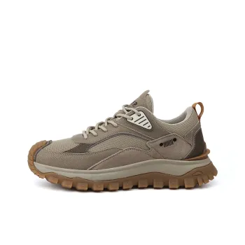 JEEP SPIRIT Cushioned Anti Slip Wear Resistant Height Increasing Breathable Low Top Trekking Shoes Men's Natural Deer