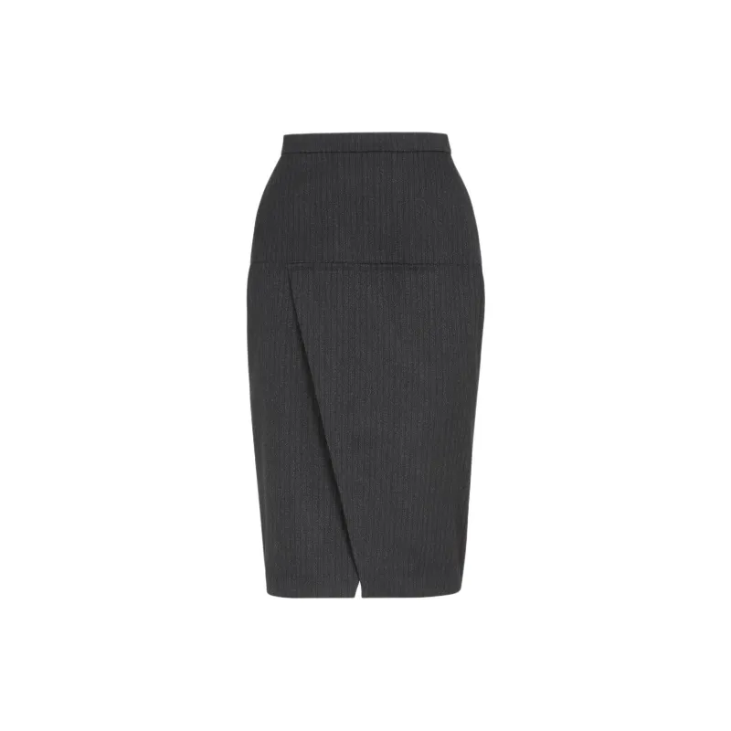 FENDI FW24 Casual Long Skirts Women's Black-1