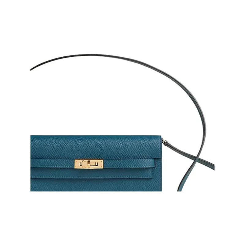 HERMES Kelly To Go Epsom Calfskin Crossbody Bag Shoulder Bag Women's A Bleu Thalassa Sea Blue-3