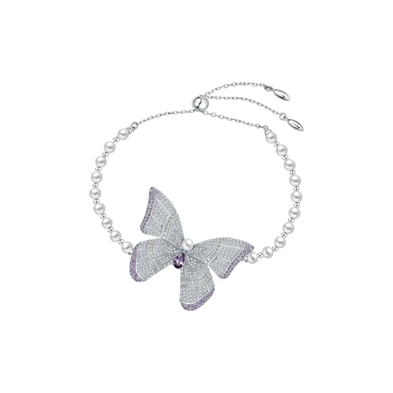 BABYBEI 925 Sterling Silver Pearl Glamorous Style Advanced Dreamy Niche Design Bracelets Women's-0