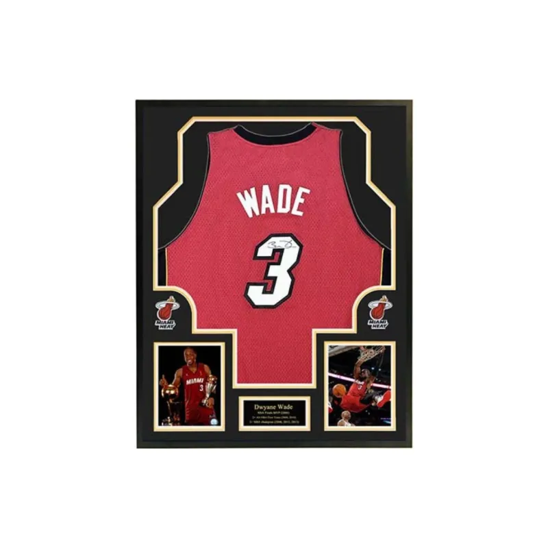 Yi Shot Miami Heat Team Jersey Included SA Certificate, Framed And Treasured Red Black Unisex-0