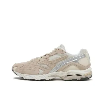 Mizuno Wave Rider 10 Anti Slip Wear Resistant Low Top Running Shoes Unisex Beige Brown