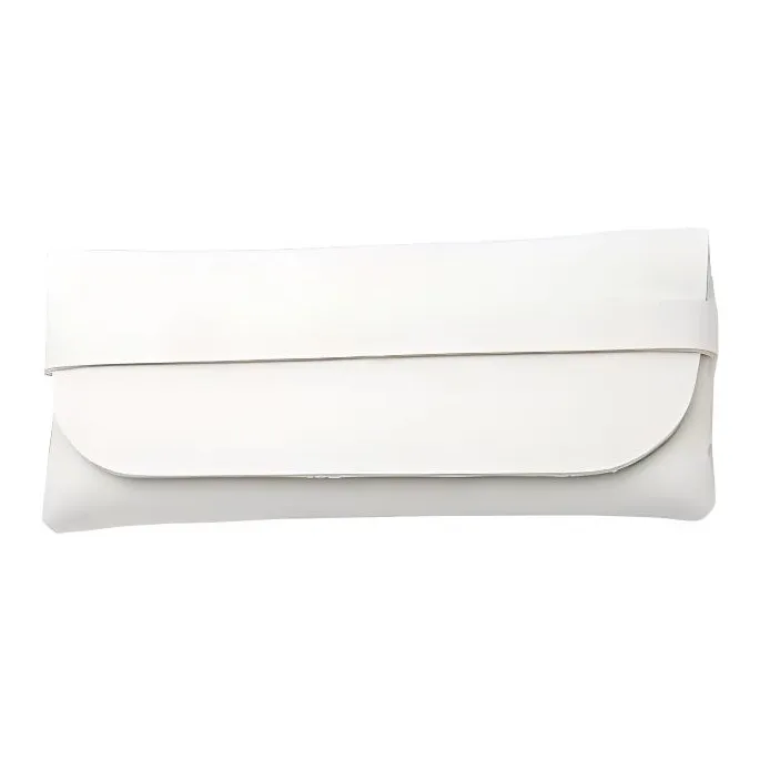 Boniu PVC Leather Eyeglass Pouch Trumpets Unisex Black White-1