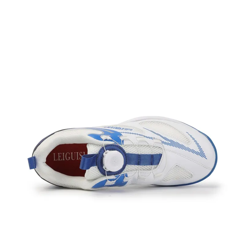 Lin Feng Badminton Shoes Unisex White Blue-4