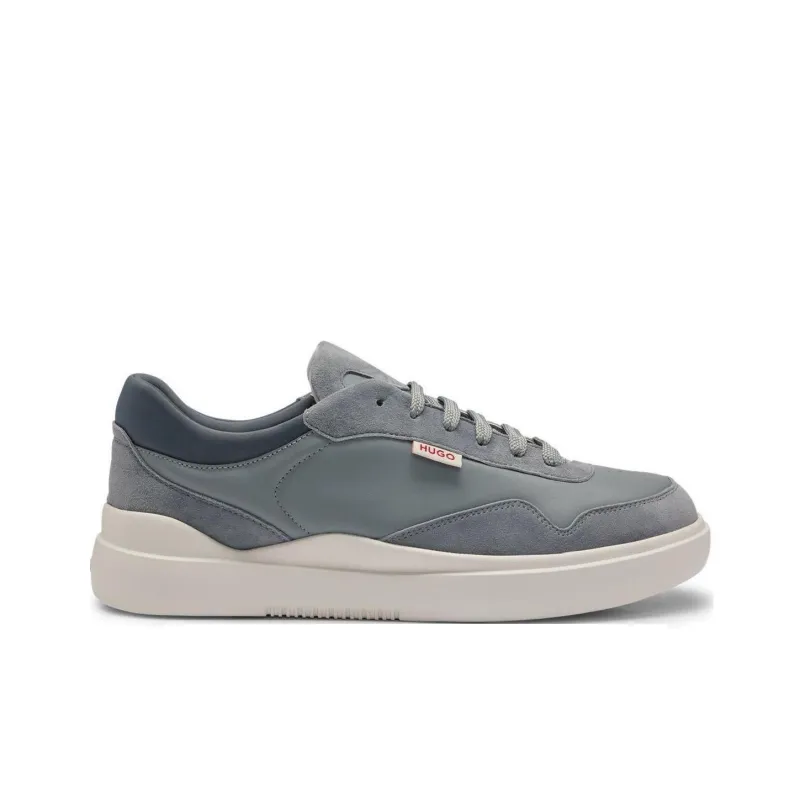 HUGO BOSS Wear-Resistant Low-Top Skateboard Shoes Men's Light Gray-1
