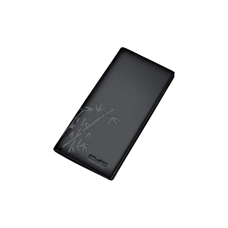 WilliamPOLO Cow Leather Wallet Men's Black-13