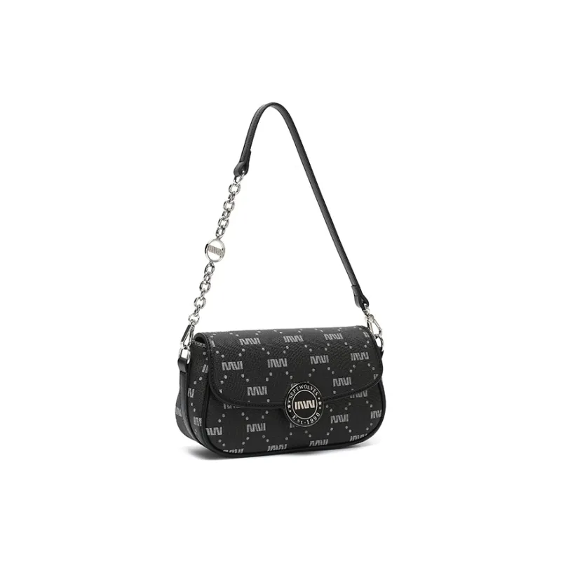 SEPTWOLVES Pu Crossbody Bag Shoulder Bag Regular Women's Black-2