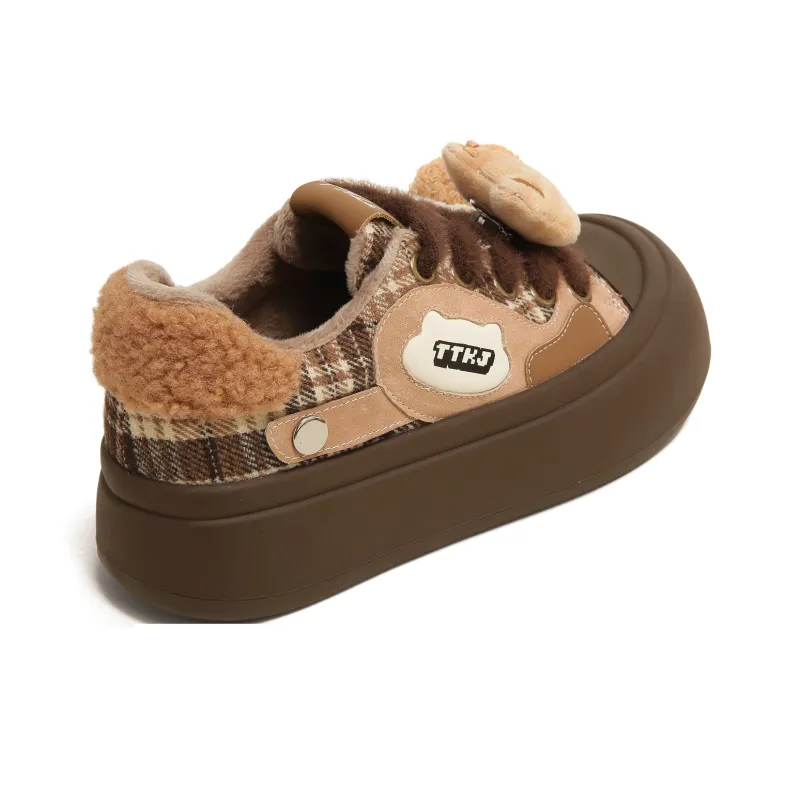 TTKJ Cushioned Wear Resistant Slip Resistant Low Top Skateboard Shoes Women's Chestnut Zong-3