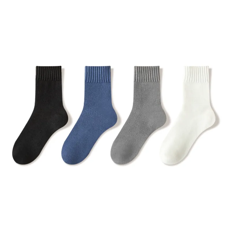 JIAZINI Mid Calf Socks Men's 4 Pack-11
