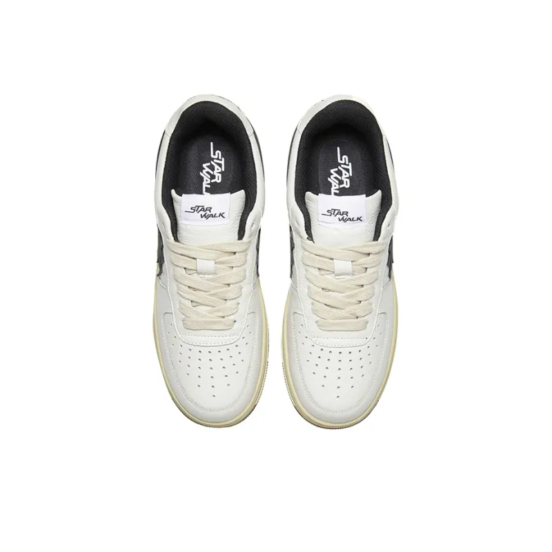 Starwalk Soldier Anti Slip And Wear Resistant Breathable Low Top Skateboard Shoes Unisex White Black Brown-9
