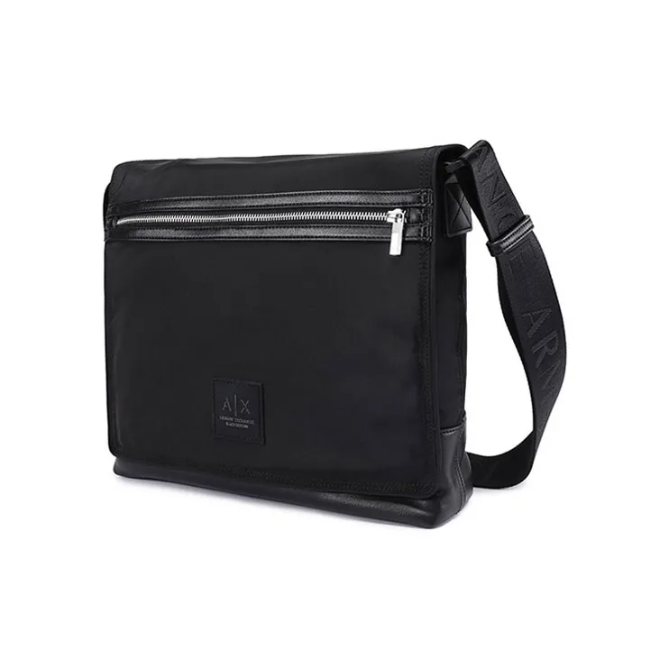 ARMANI EXCHANGEAE Polyester Messenger Bag, Shoulder Bag, Crossbody Bag Men's Black-1