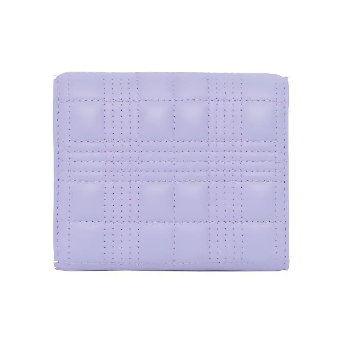 Burberry Quilting Lambskin Foldable Wallet Small Size Women's Soft Violet-2