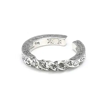 JESCAKOO S925 Sterling Silver Rings Men's