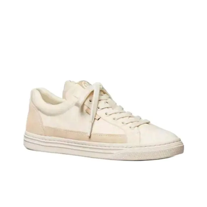TORY BURCH Classic Court Low Top Stylish Skateboarding Shoes Women's Cream White-2