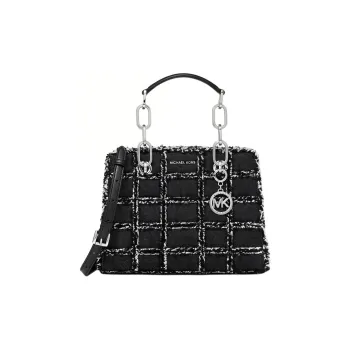 MICHAEL KORS Cynthia Fabric Shoulder Bag, Crossbody Bag, Handbag Small Size Women's Black