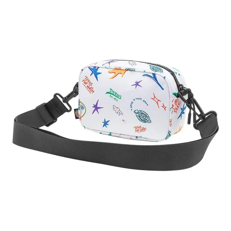 Dickies Polyester Small Square Bag Shoulder Bag, Crossbody Bag Regular Unisex White-1