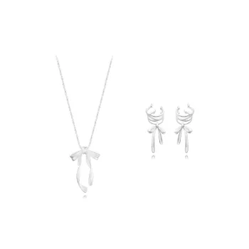 Muyan Alloy Ribbon Bowknot Necklace Set Women's