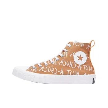 Converse Not A Chuck Anti-Slip Wear-Resistant High-Top Canvas Shoes Unisex Orange