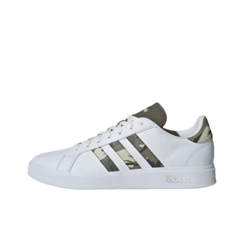 Adidas GRAND COURT 2.0 Anti-Slip Wear-Resistant Low-Top Skateboard Shoes Unisex White-0