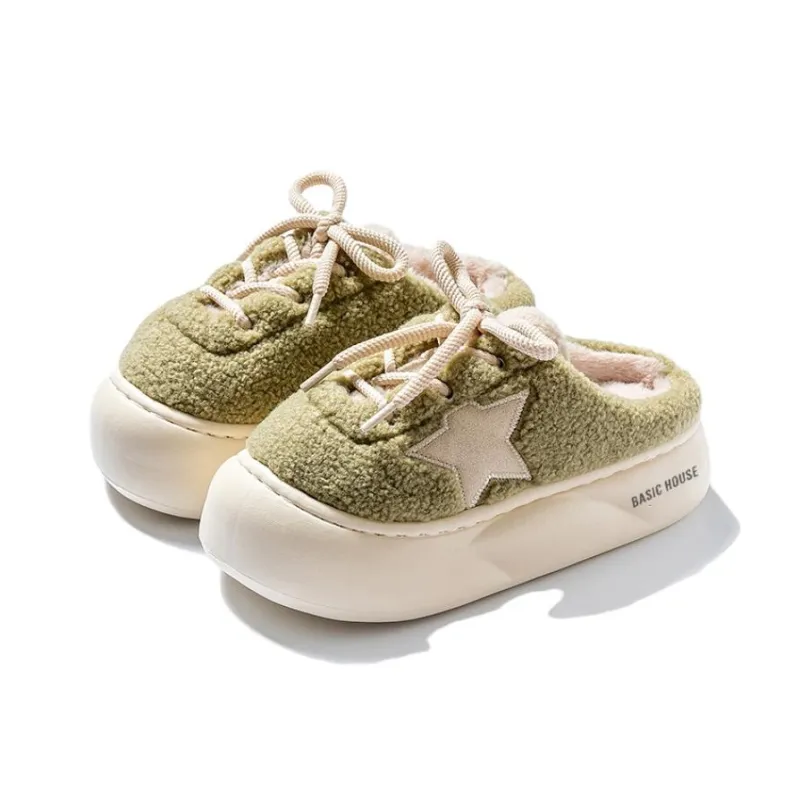 BASIC HOUSE Odor-Resistant Abrasion-Resistant Wrap-toe Slippers Women's-9