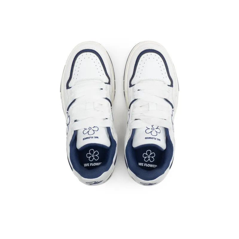 WE FLOWER Little Flower Shoes X Artist Collaboration Collection Low Top Summer Skateboard Shoes Unisex American Blue-3