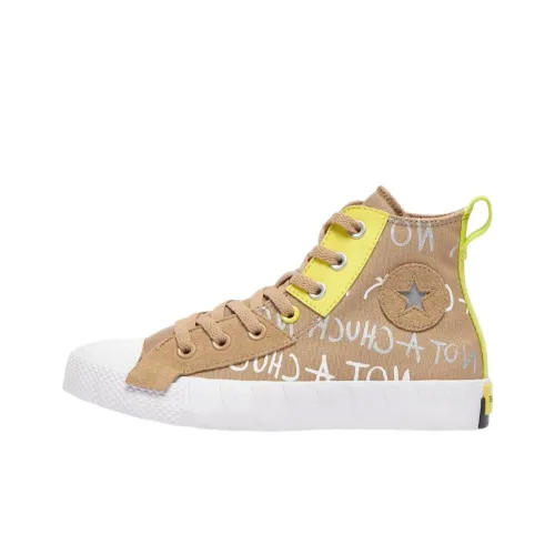 Converse Slip Resistant Anti Kick High Top Converse Waxed Canvas Chuck Taylor All Star High Top Grey Khaki Teenagers