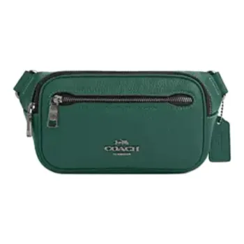 COACH Elias Litchi Grain Leather Fanny Pack Small Size Men's Emerald Green