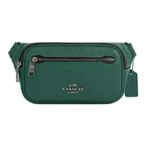 COACH Elias Litchi Grain Leather Fanny Pack Small Size Men's Emerald Green