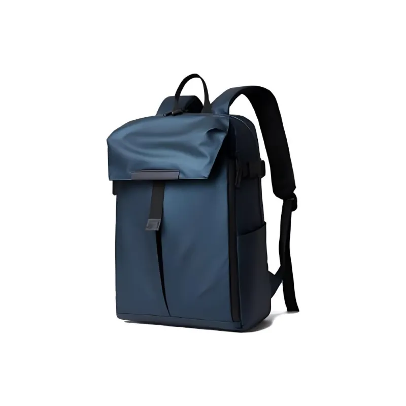 GEERDUN PU Backpack Laptop Bag Regular Men's Gray/Black/Blue-4