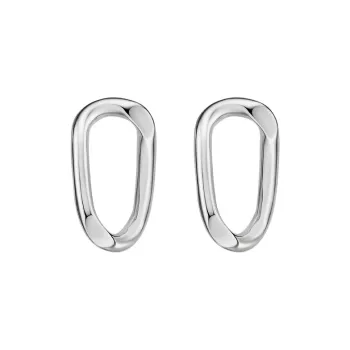 ME LUXE S925 Silver Classic And Versatile Fashion Normcore Style Ultra Cool Hoop Earrings Women's